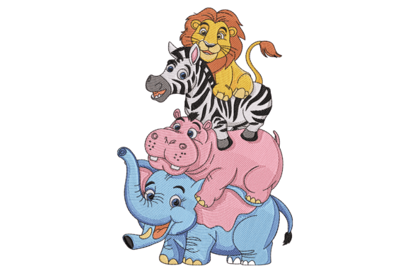 Animals Stacked: A Designer's Take on a Quirky Embroidery File
