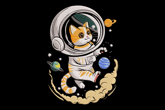 Astronaut Cat in Space Embroidery Design Review