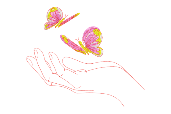 Butterfly Release: A Designer's Take on a Charming Embroidery Design