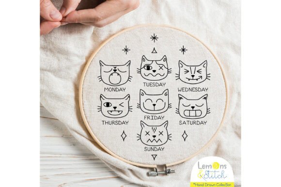 Cat Face Days of the Week