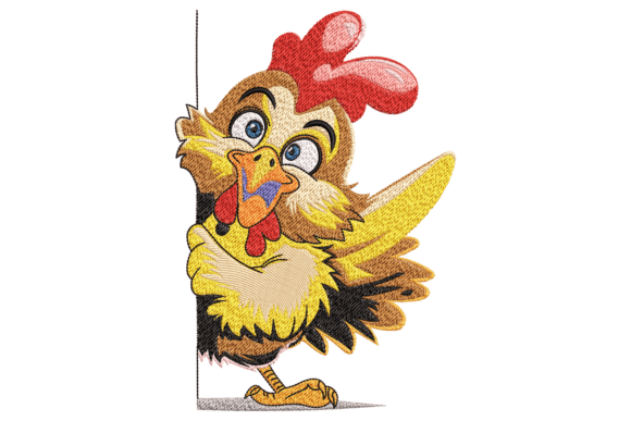 Cheerful Chicken Design Review for Business Merch