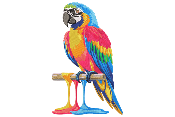 Colorful Parrot with Dripping Paint Review