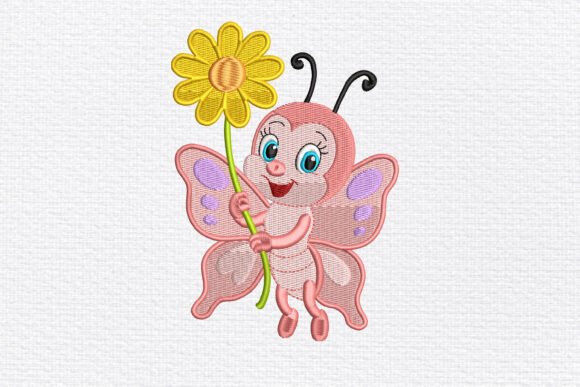 Cute Butterfly with Flower Embroidery Review