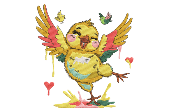 Dancing Happy Bird Embroidery Design Review
