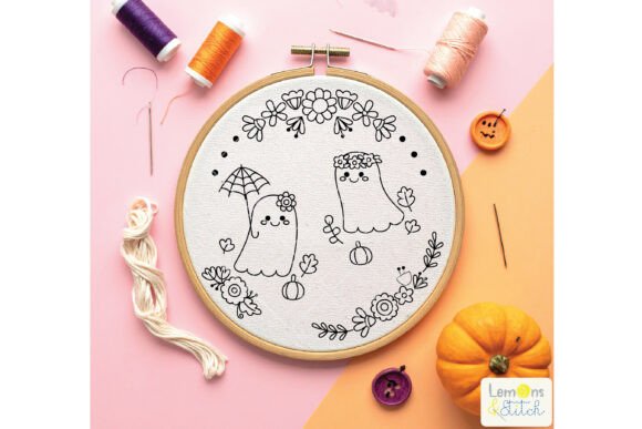 Halloween Ghosts Cute, Floral, Spooky