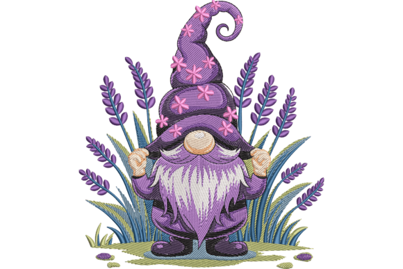 Lavender Gnome Embroidery Design Review