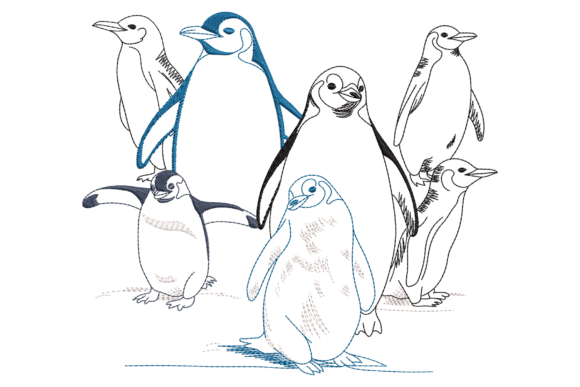Penguin Group Embroidery Design Review