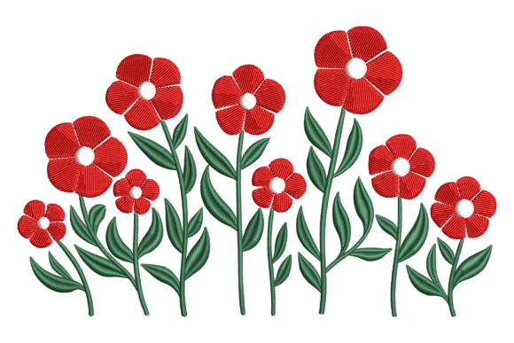 Red Garden Flowers Embroidery Review
