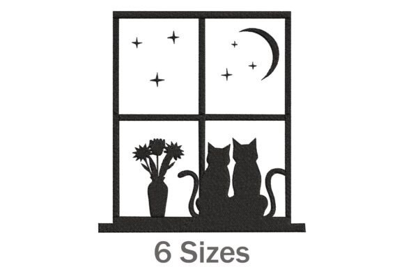 Two Cats in a Window Embroidery Review