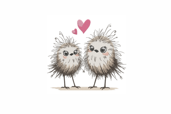 Valentine Love Birds with Heart